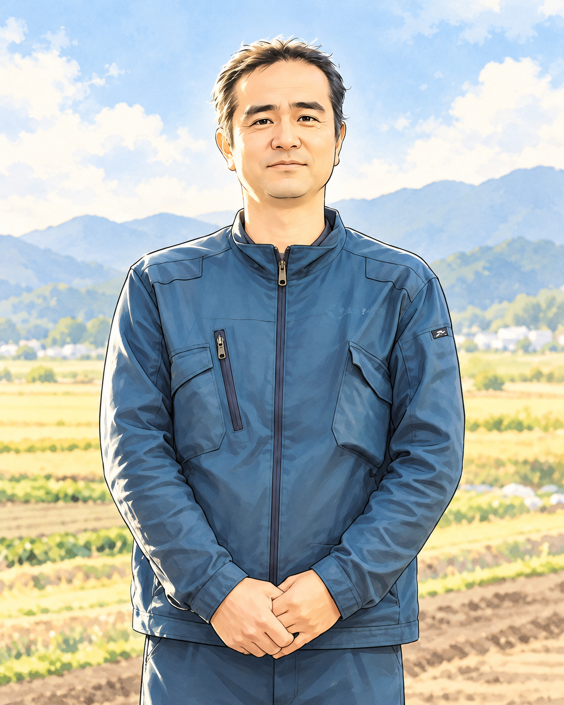工務(現場監督) 牧野宏隆(イラスト)